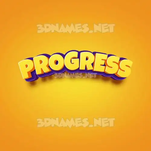 progress in Orange Toon style - 3D name wallpaper