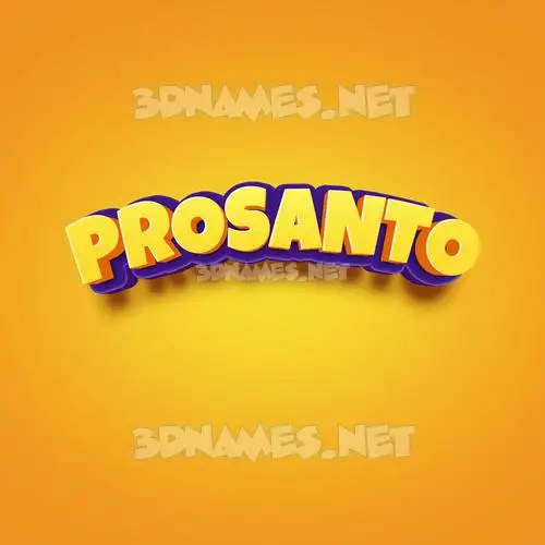 prosanto in Orange Toon style - 3D name wallpaper prosanto in Orange Toon style - 3D name wallpaper