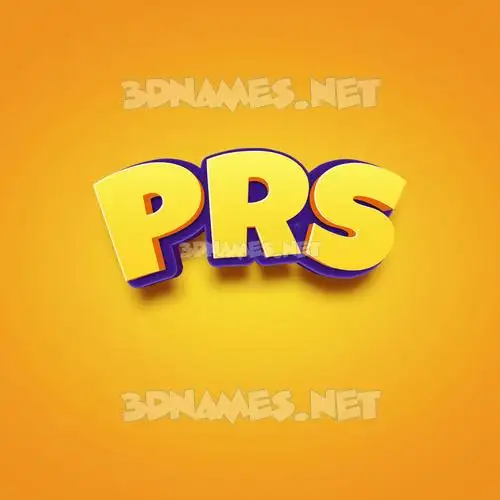 prs in Orange Toon style - 3D name wallpaper prs in Orange Toon style - 3D name wallpaper