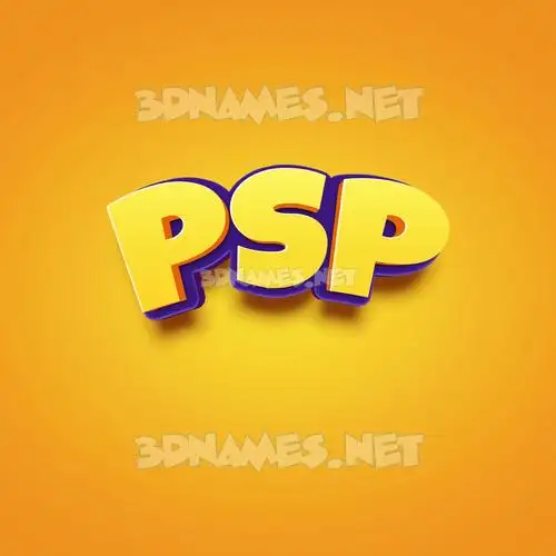 psp in Orange Toon style - 3D name wallpaper psp in Orange Toon style - 3D name wallpaper