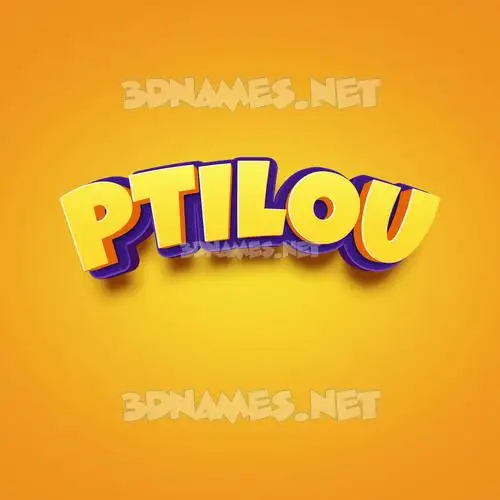 ptilou in Orange Toon style - 3D name wallpaper ptilou in Orange Toon style - 3D name wallpaper