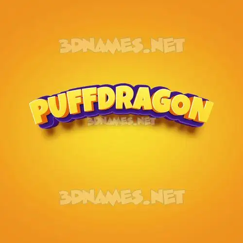 puffdragon in Orange Toon style - 3D name wallpaper puffdragon in Orange Toon style - 3D name wallpaper