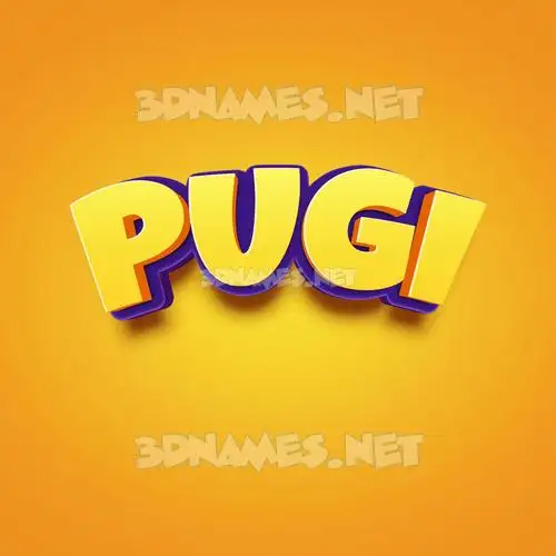 pugi in Orange Toon style - 3D name wallpaper pugi in Orange Toon style - 3D name wallpaper