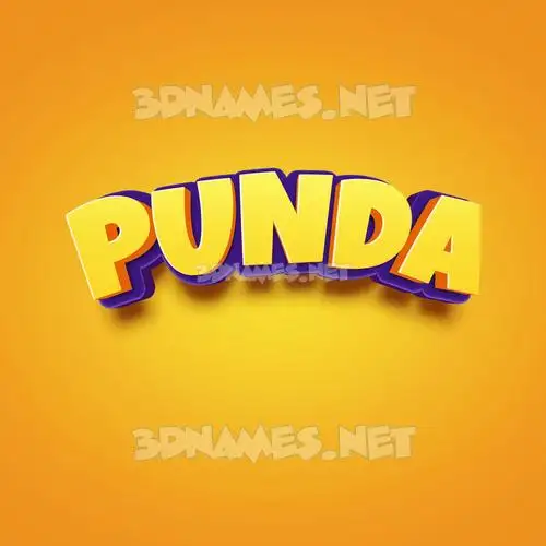 punda in Orange Toon style - 3D name wallpaper punda in Orange Toon style - 3D name wallpaper