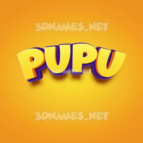 pupu in Orange Toon style - 3D name wallpaper pupu in Orange Toon style - 3D name wallpaper