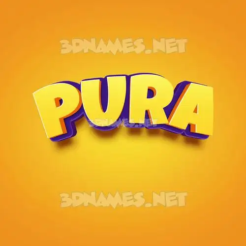 pura in Orange Toon style - 3D name wallpaper pura in Orange Toon style - 3D name wallpaper
