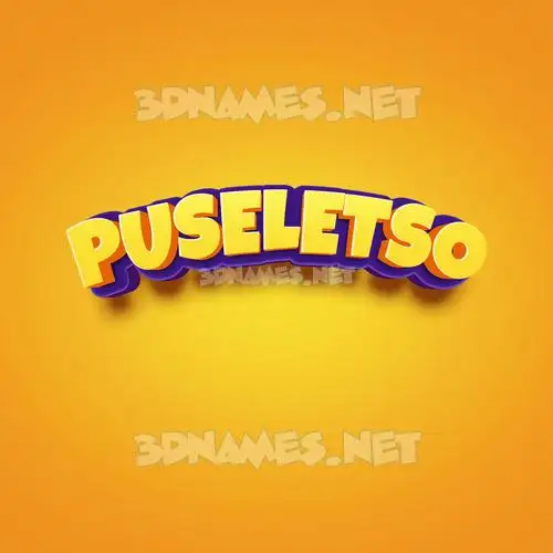 puseletso in Orange Toon style - 3D name wallpaper puseletso in Orange Toon style - 3D name wallpaper