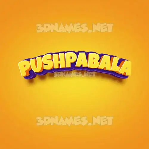 pushpabala in Orange Toon style - 3D name wallpaper pushpabala in Orange Toon style - 3D name wallpaper