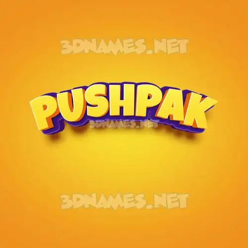 pushpak in Orange Toon style - 3D name wallpaper pushpak in Orange Toon style - 3D name wallpaper