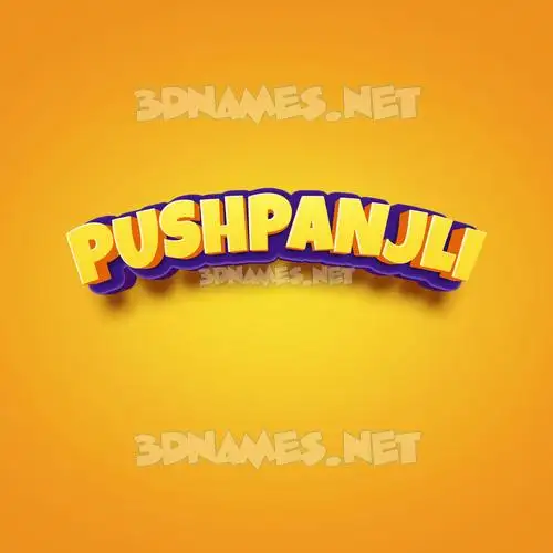 pushpanjli in Orange Toon style - 3D name wallpaper pushpanjli in Orange Toon style - 3D name wallpaper