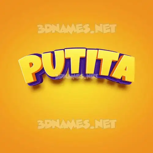 putita in Orange Toon style - 3D name wallpaper putita in Orange Toon style - 3D name wallpaper