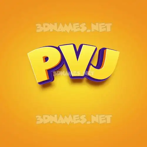 pvj in Orange Toon style - 3D name wallpaper pvj in Orange Toon style - 3D name wallpaper