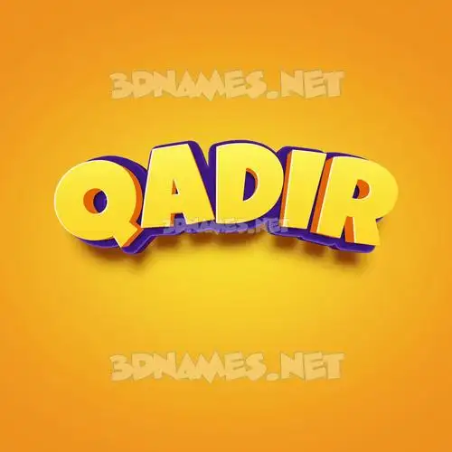qadir in Orange Toon style - 3D name wallpaper qadir in Orange Toon style - 3D name wallpaper