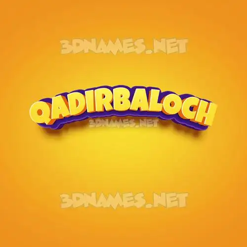 qadirbaloch in Orange Toon style - 3D name wallpaper qadirbaloch in Orange Toon style - 3D name wallpaper