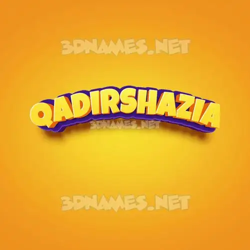 qadirshazia in Orange Toon style - 3D name wallpaper qadirshazia in Orange Toon style - 3D name wallpaper