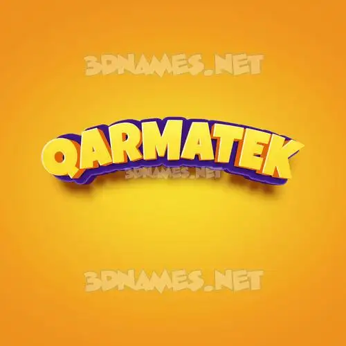 qarmatek in Orange Toon style - 3D name wallpaper qarmatek in Orange Toon style - 3D name wallpaper