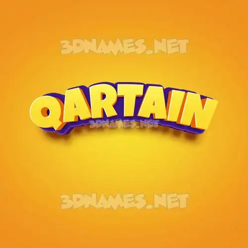 qartain in Orange Toon style - 3D name wallpaper qartain in Orange Toon style - 3D name wallpaper