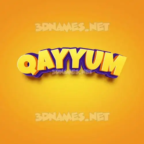 qayyum in Orange Toon style - 3D name wallpaper qayyum in Orange Toon style - 3D name wallpaper
