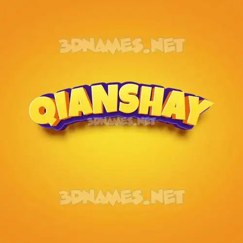 qianshay in Orange Toon style - 3D name wallpaper qianshay in Orange Toon style - 3D name wallpaper