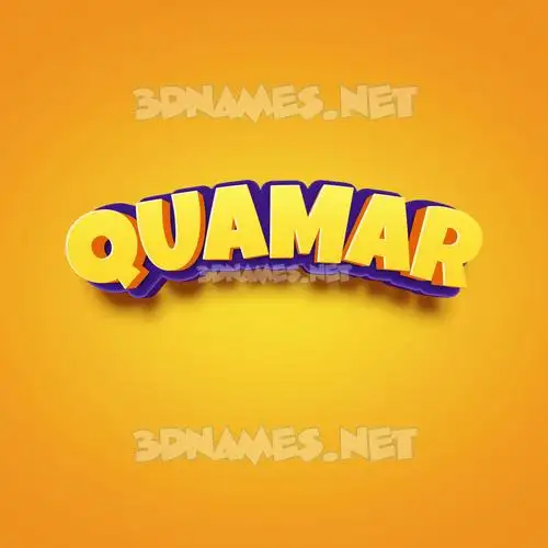 quamar in Orange Toon style - 3D name wallpaper quamar in Orange Toon style - 3D name wallpaper