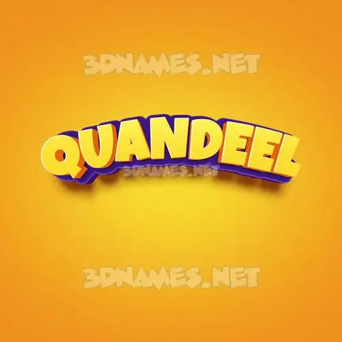 quandeel in Orange Toon style - 3D name wallpaper quandeel in Orange Toon style - 3D name wallpaper