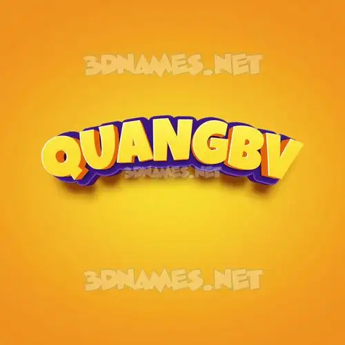 quangbv in Orange Toon style - 3D name wallpaper quangbv in Orange Toon style - 3D name wallpaper