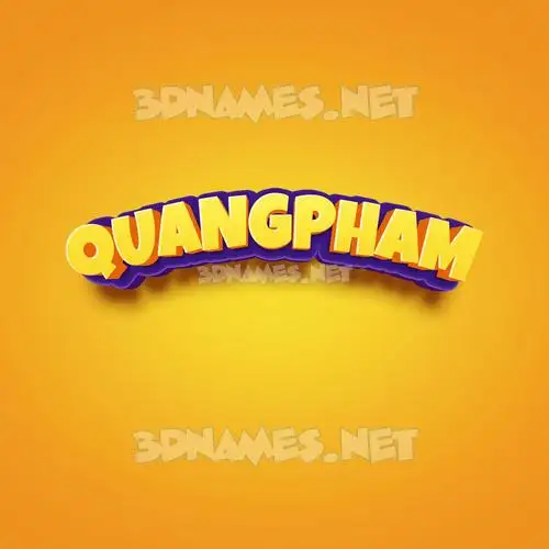 quangpham in Orange Toon style - 3D name wallpaper quangpham in Orange Toon style - 3D name wallpaper