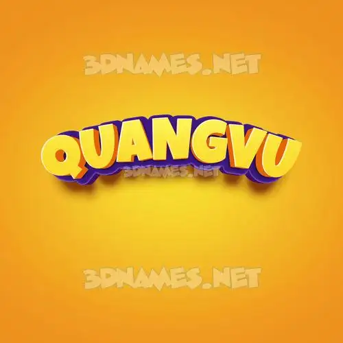 quangvu in Orange Toon style - 3D name wallpaper quangvu in Orange Toon style - 3D name wallpaper