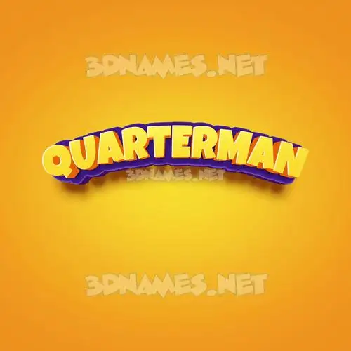 quarterman in Orange Toon style - 3D name wallpaper quarterman in Orange Toon style - 3D name wallpaper