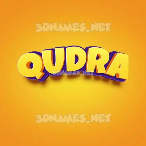 qudra in Orange Toon style - 3D name wallpaper qudra in Orange Toon style - 3D name wallpaper