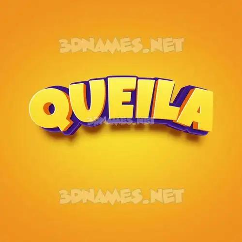 queila in Orange Toon style - 3D name wallpaper