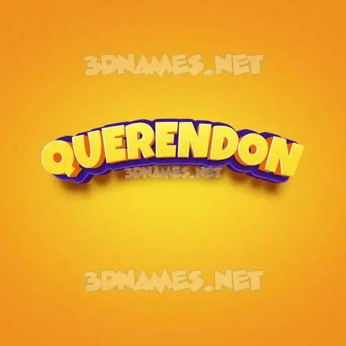 querendon in Orange Toon style - 3D name wallpaper querendon in Orange Toon style - 3D name wallpaper