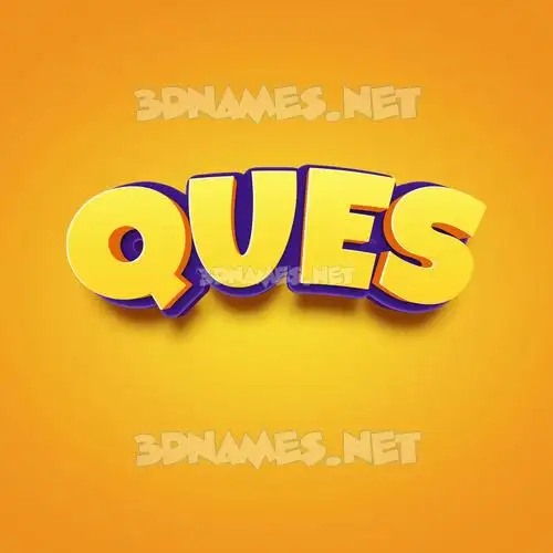 ques in Orange Toon style - 3D name wallpaper ques in Orange Toon style - 3D name wallpaper
