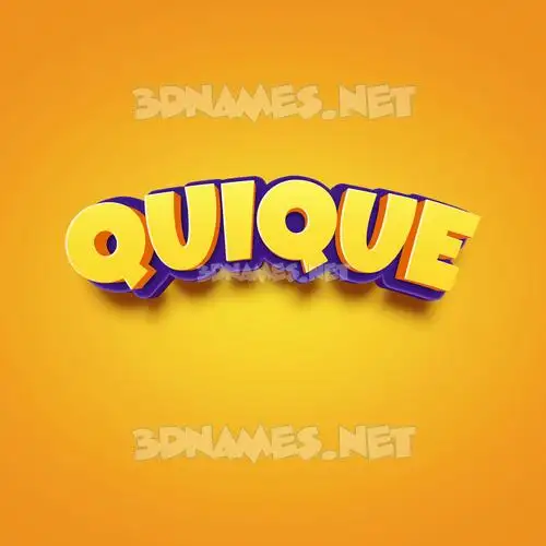 quique in Orange Toon style - 3D name wallpaper quique in Orange Toon style - 3D name wallpaper