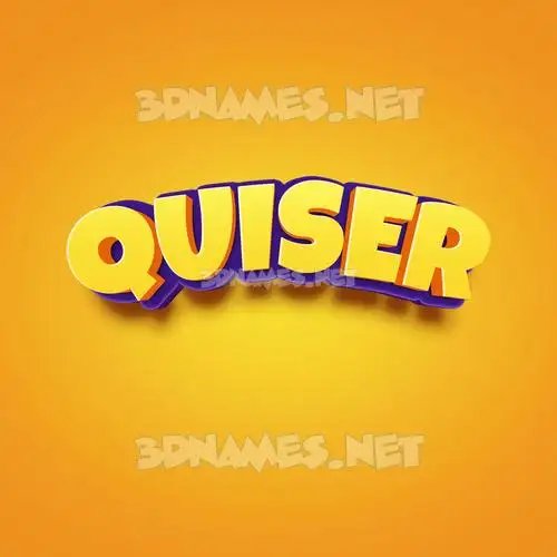 quiser in Orange Toon style - 3D name wallpaper quiser in Orange Toon style - 3D name wallpaper