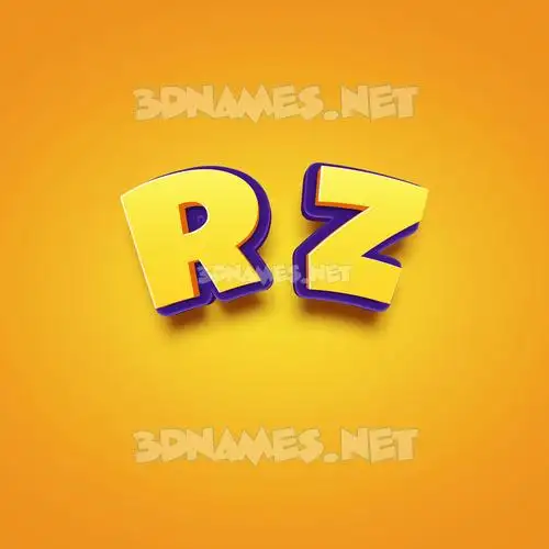r z in Orange Toon style - 3D name wallpaper r z in Orange Toon style - 3D name wallpaper