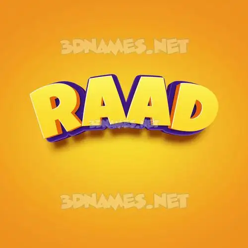 raad in Orange Toon style - 3D name wallpaper raad in Orange Toon style - 3D name wallpaper