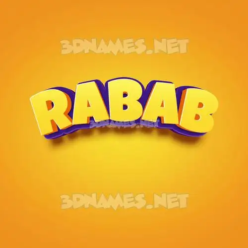 rabab in Orange Toon style - 3D name wallpaper rabab in Orange Toon style - 3D name wallpaper