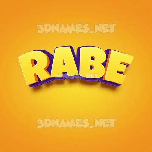 rabe in Orange Toon style - 3D name wallpaper rabe in Orange Toon style - 3D name wallpaper