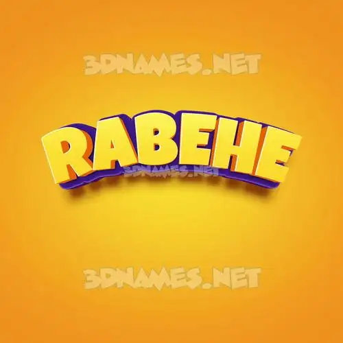 rabehe in Orange Toon style - 3D name wallpaper rabehe in Orange Toon style - 3D name wallpaper