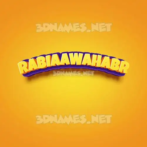 rabiaawahabr in Orange Toon style - 3D name wallpaper rabiaawahabr in Orange Toon style - 3D name wallpaper