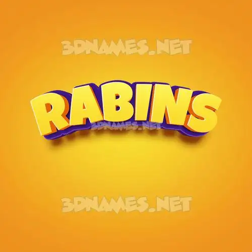 rabins in Orange Toon style - 3D name wallpaper rabins in Orange Toon style - 3D name wallpaper