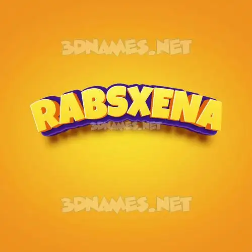 rabsxena in Orange Toon style - 3D name wallpaper rabsxena in Orange Toon style - 3D name wallpaper