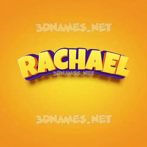 rachael in Orange Toon style - 3D name wallpaper