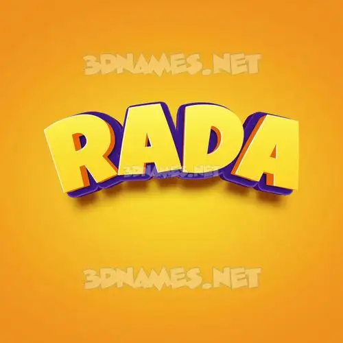 rada in Orange Toon style - 3D name wallpaper rada in Orange Toon style - 3D name wallpaper