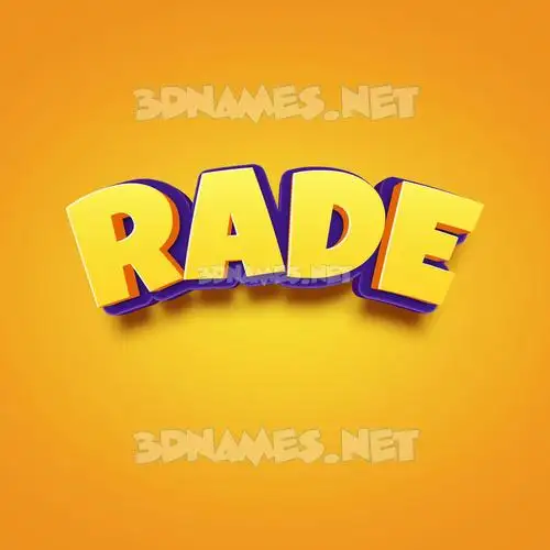 rade in Orange Toon style - 3D name wallpaper rade in Orange Toon style - 3D name wallpaper