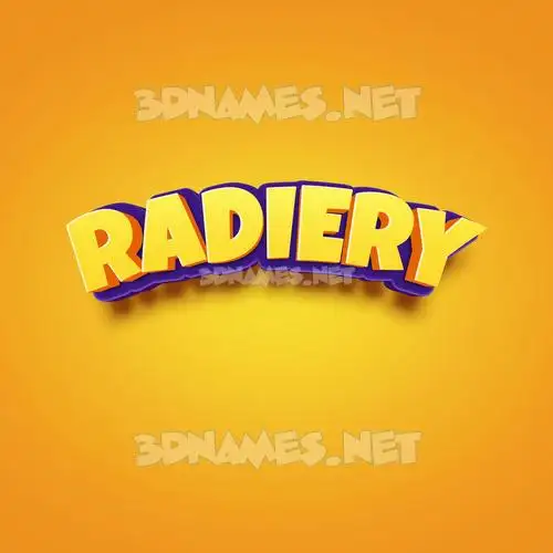 radiery in Orange Toon style - 3D name wallpaper radiery in Orange Toon style - 3D name wallpaper