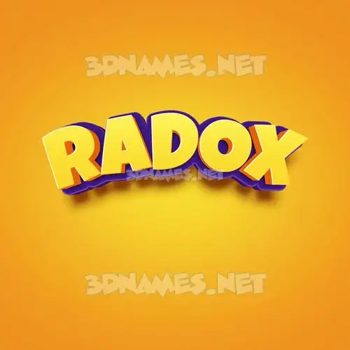 radox in Orange Toon style - 3D name wallpaper radox in Orange Toon style - 3D name wallpaper