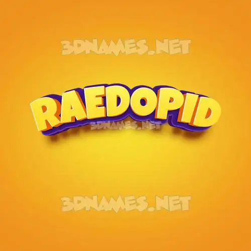 raedopid in Orange Toon style - 3D name wallpaper raedopid in Orange Toon style - 3D name wallpaper