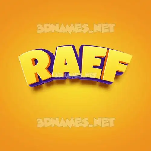 raef in Orange Toon style - 3D name wallpaper raef in Orange Toon style - 3D name wallpaper